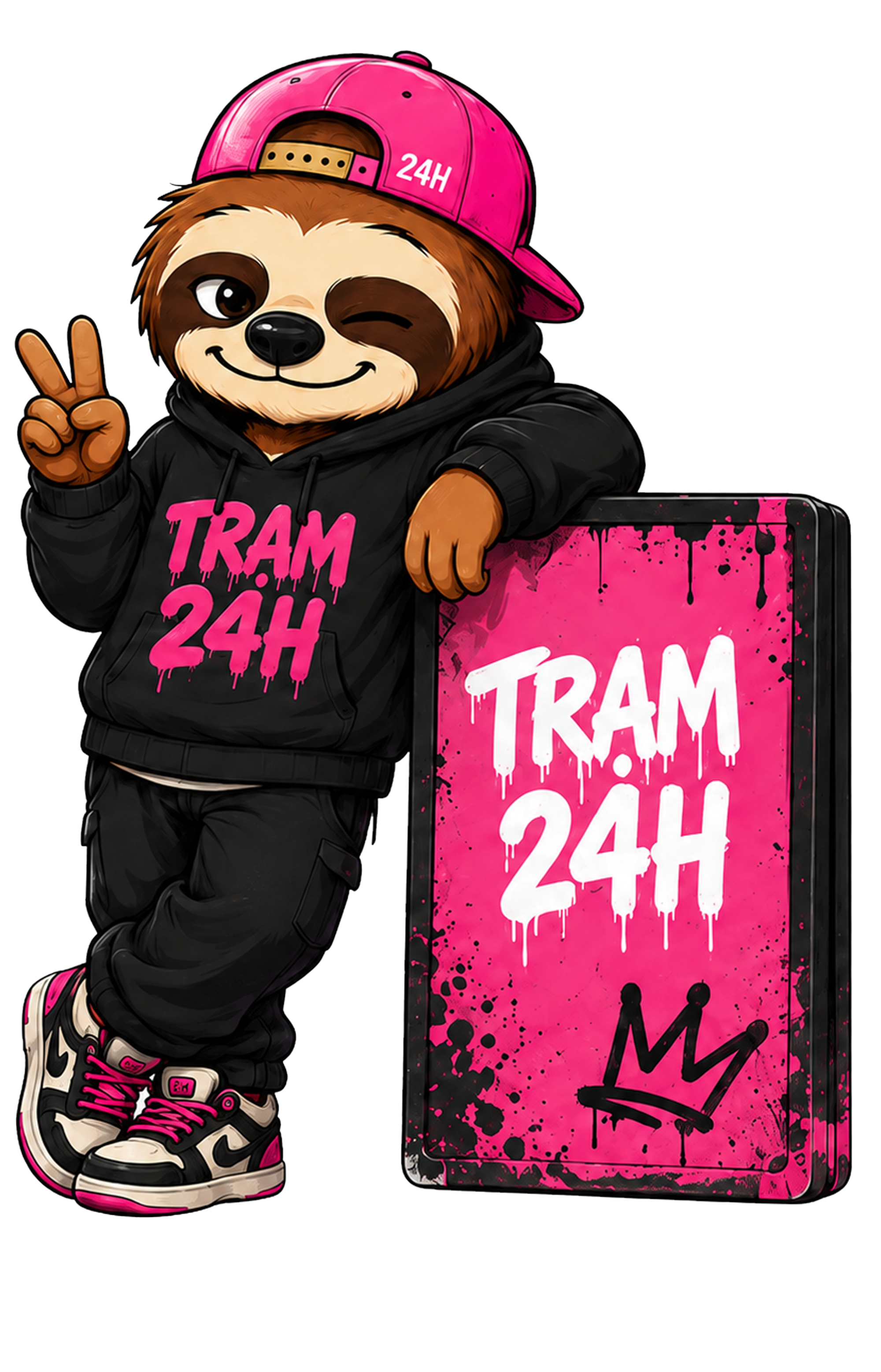 Mascot con lười TRẠM 24H