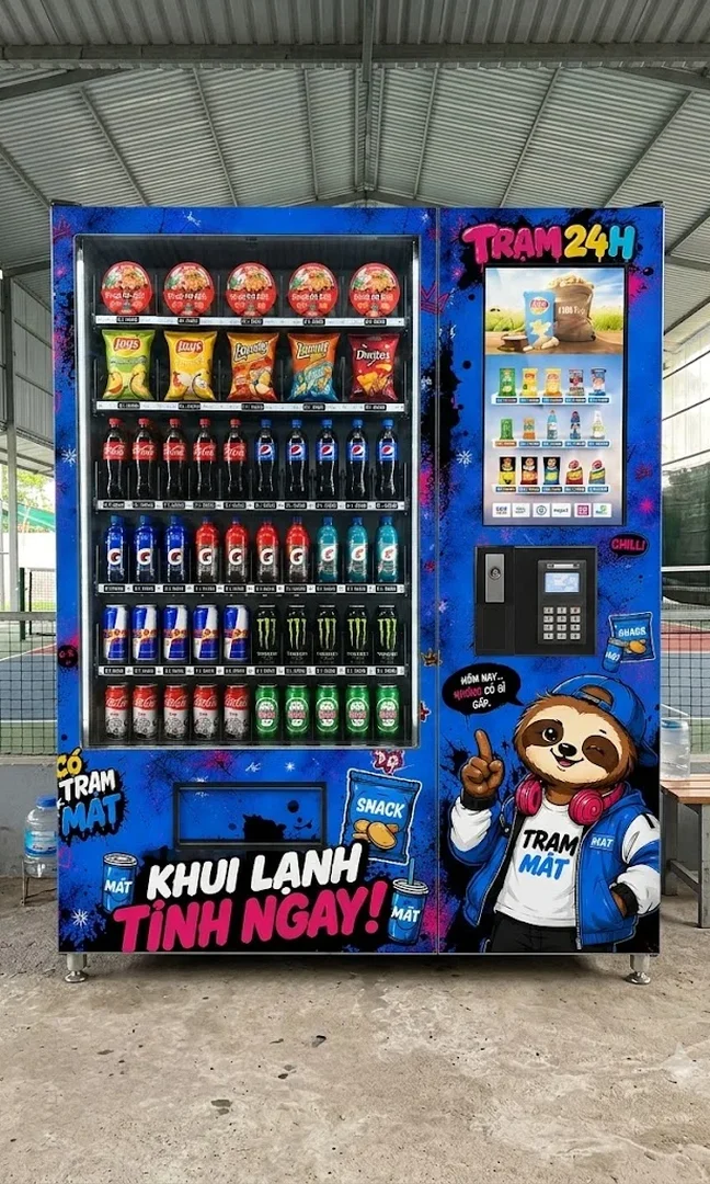 Máy TRẠM 24H tại sảnh chung cư Opal Garden