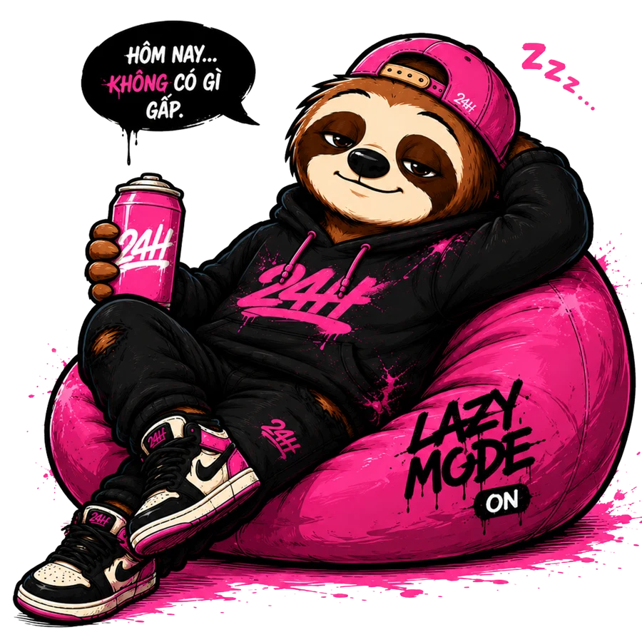 Mascot con lười TRẠM 24H